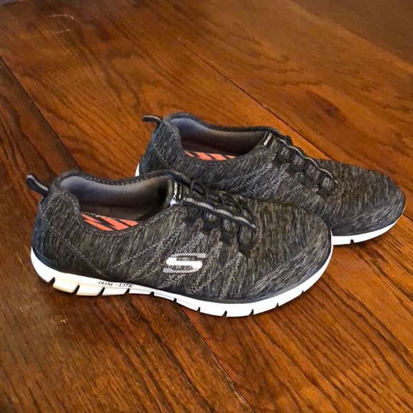 grey slip on sketchers